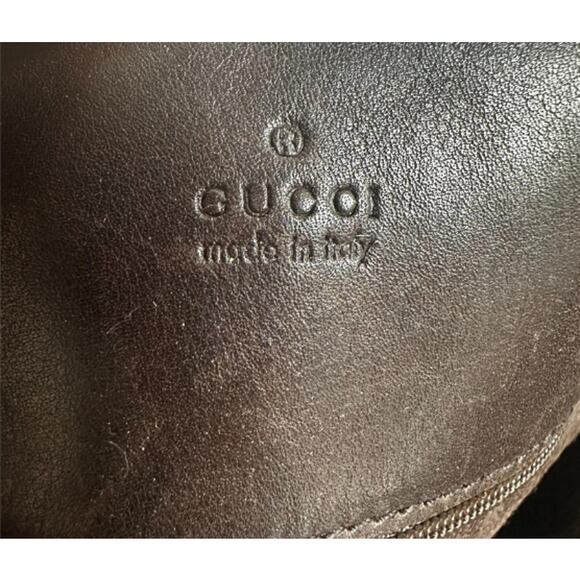 Gucci GG Web Monogram Brown Canvas Tote Bag with Braided Leather Strap (GGXX125) - Picture 15 of 16